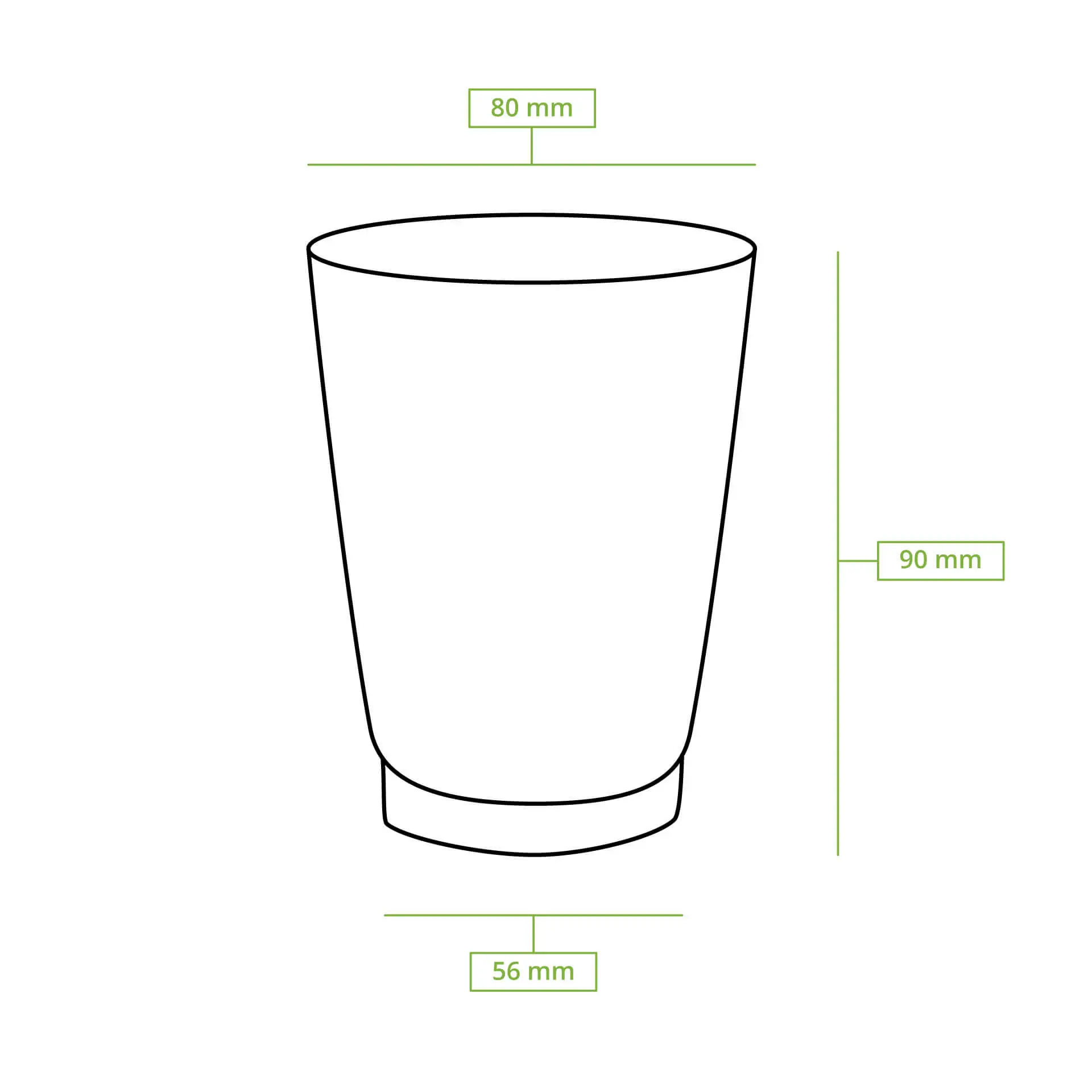 8 oz Takeaway coffee cups double wall, Ø 80 mm, kraft