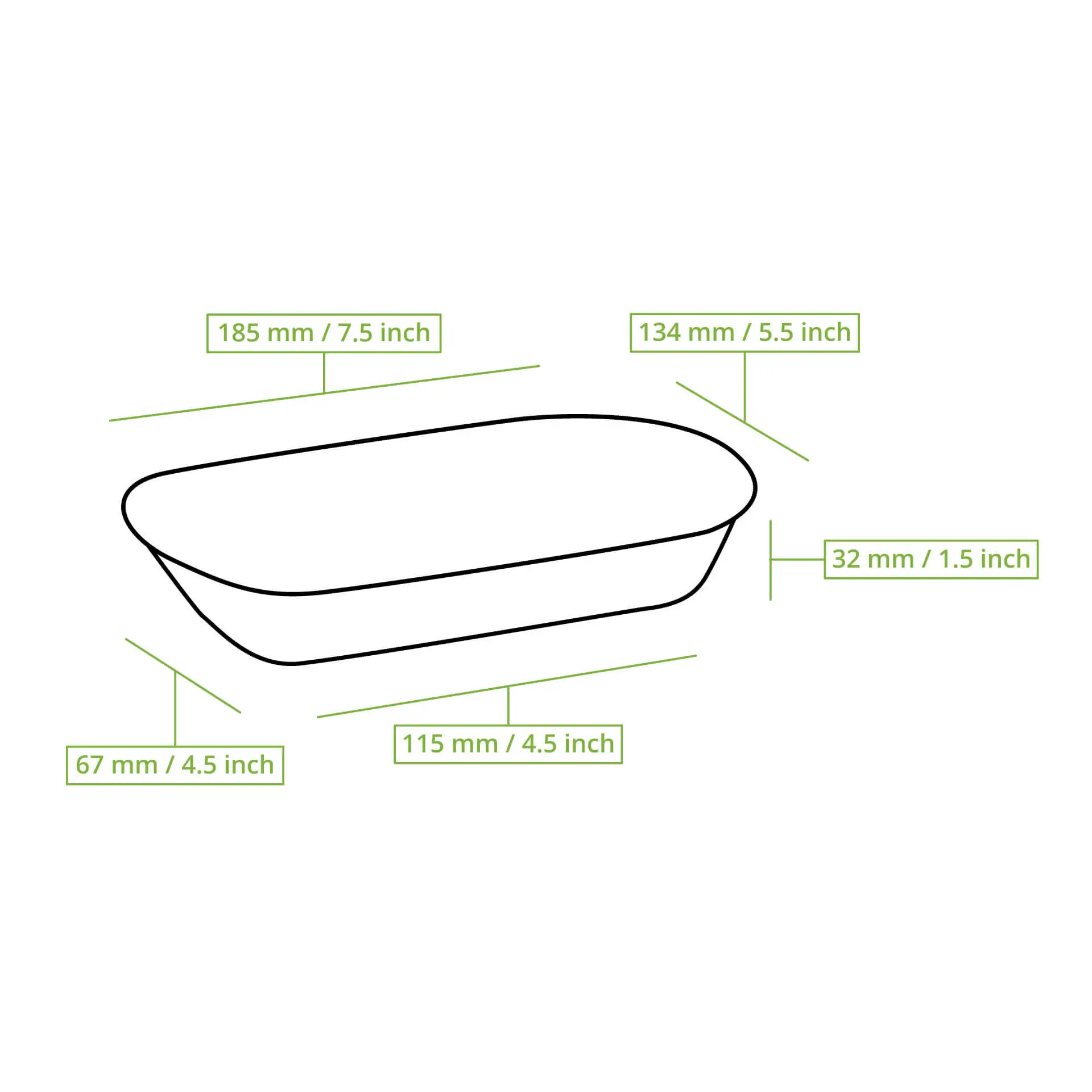 Reusable snack bowls "merways Plate" 13.5 x 18.4 x 3 cm, oval, pepper / grey Reusable snack bowls "merways Plate" 13.5 x 18.4 x 3 cm, oval, pepper / grey
