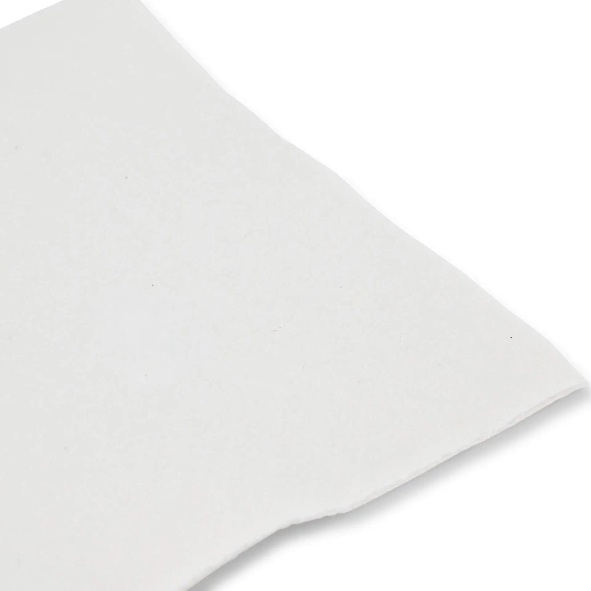 Image of a white, square, 2-ply cocktail napkin with a visible black recycling symbol and text.