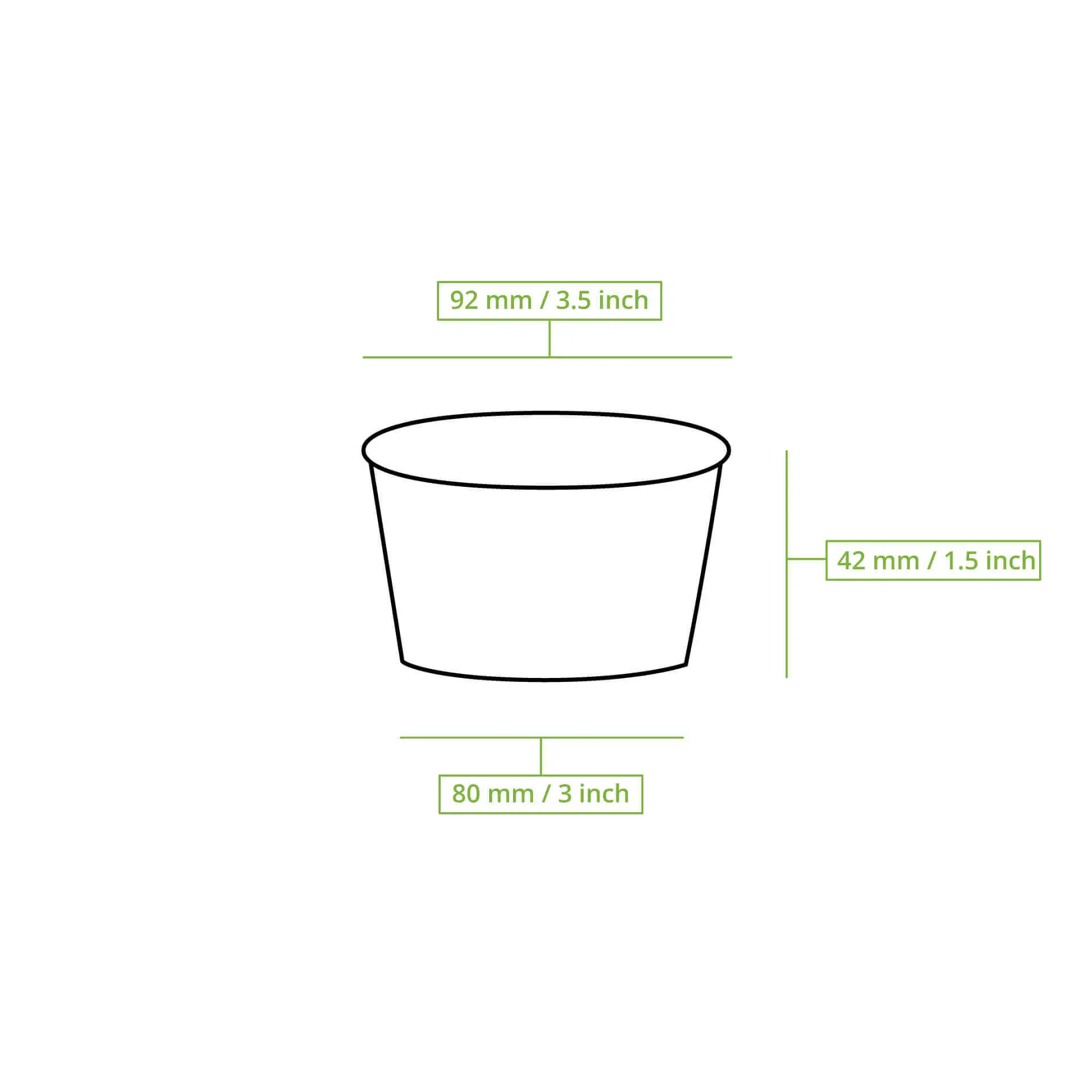 4 oz, max. 6 oz Paper Ice Cream Cups XS, Ø 92 mm, brown 4 oz, max. 6 oz Paper Ice Cream Cups XS, Ø 92 mm, brown