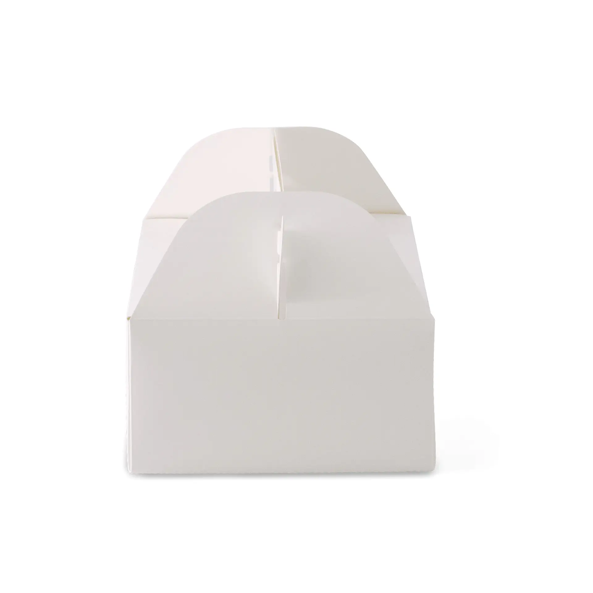 Cardboard-pastry boxes with handle L, 26 x 17 x 9 cm, white, foldable