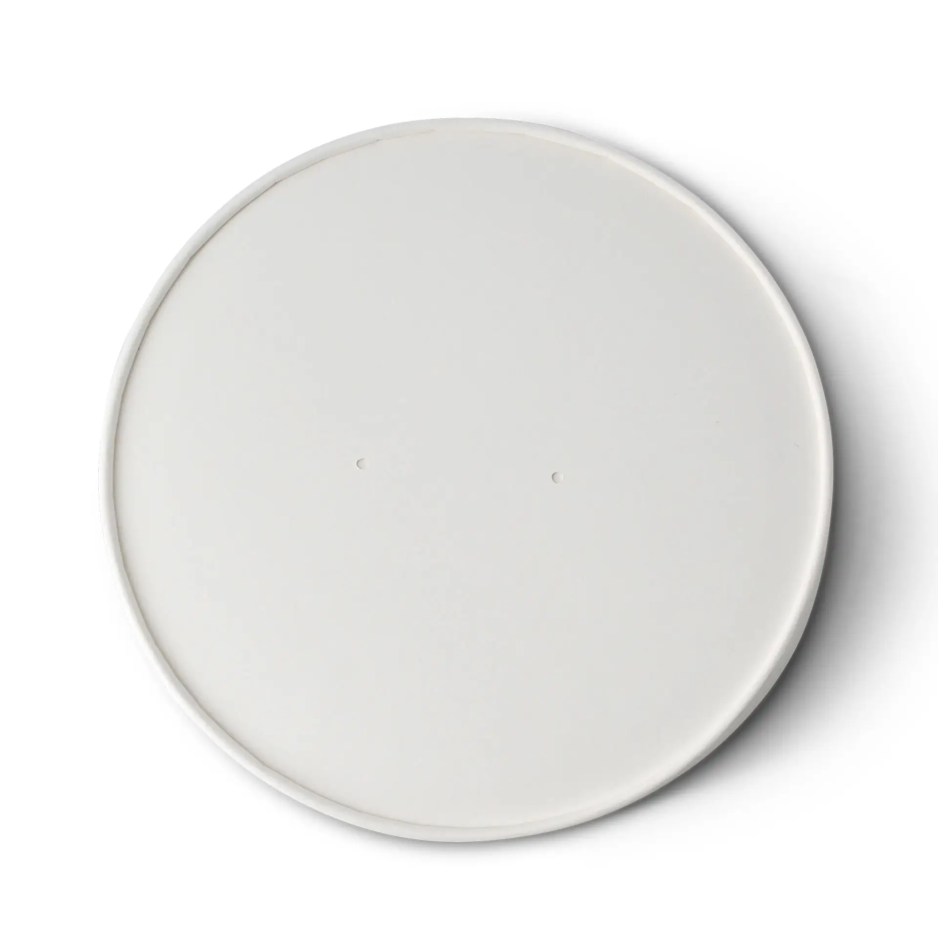 Cardboard lid with membrane (coated) Ø 185 mm, white, round (for paper bowls)