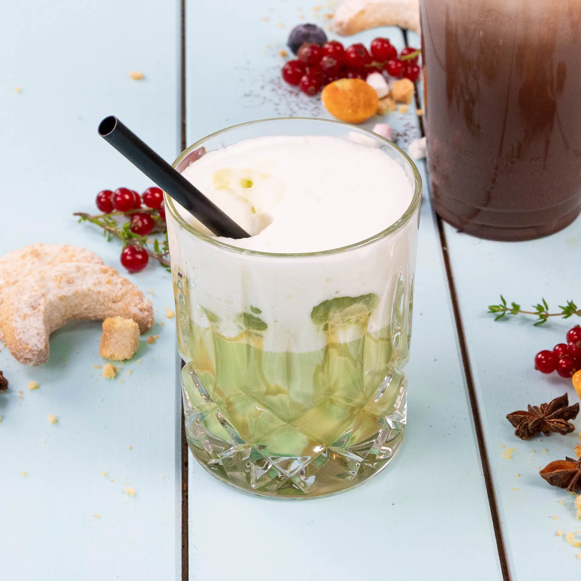 Cocktail straws 15 cm, Ø 0.7 cm, black, reusable