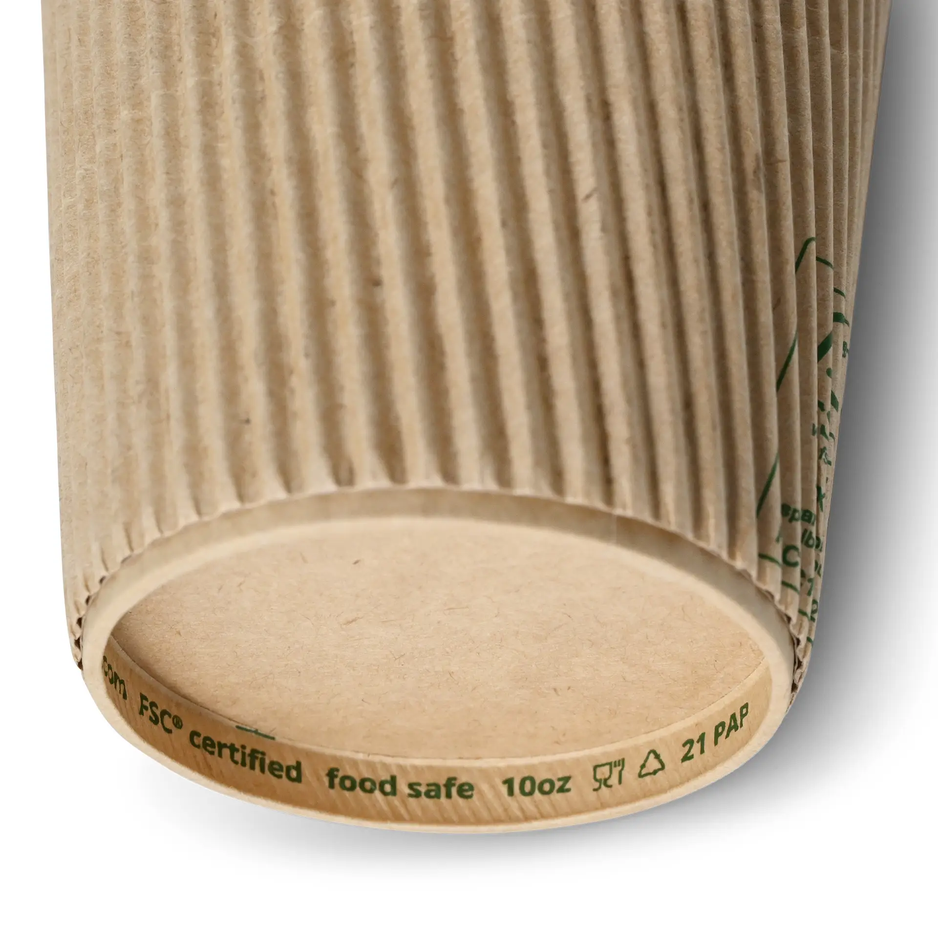 10 oz Takeaway coffee cups / Ripple cups, Ø 90 mm, kraft