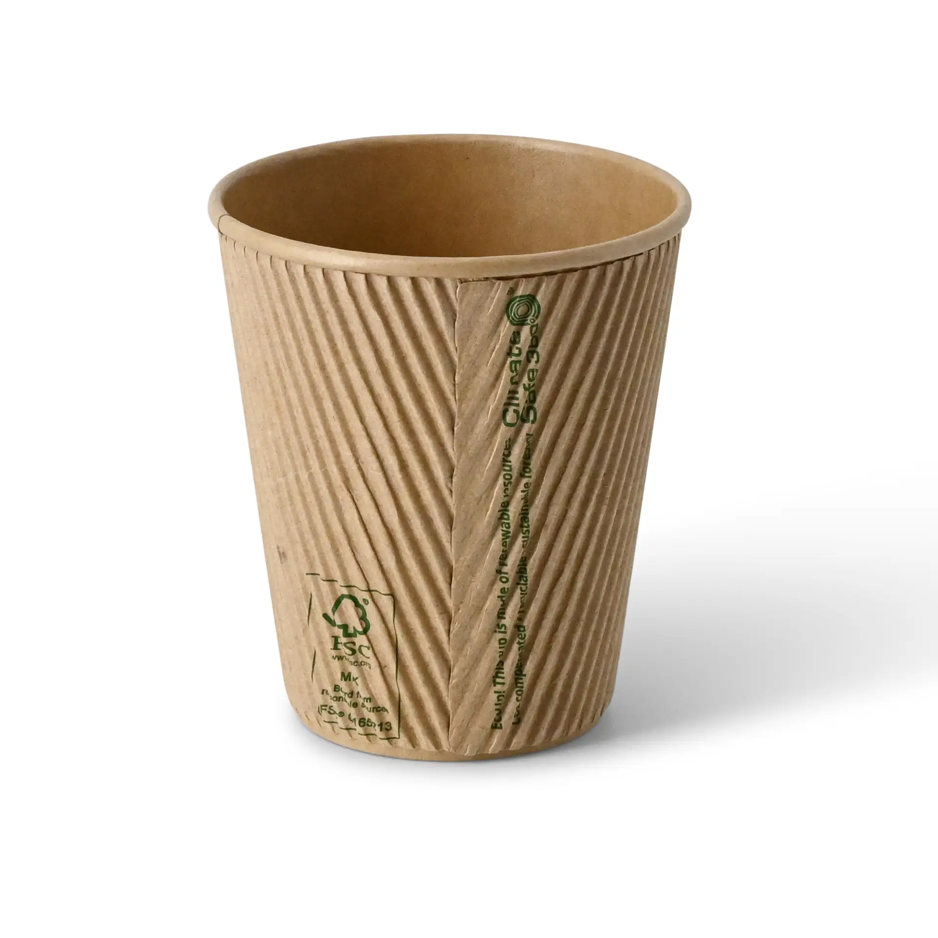 10 oz Takeaway coffee cups / Ripple cups, Ø 90 mm, kraft