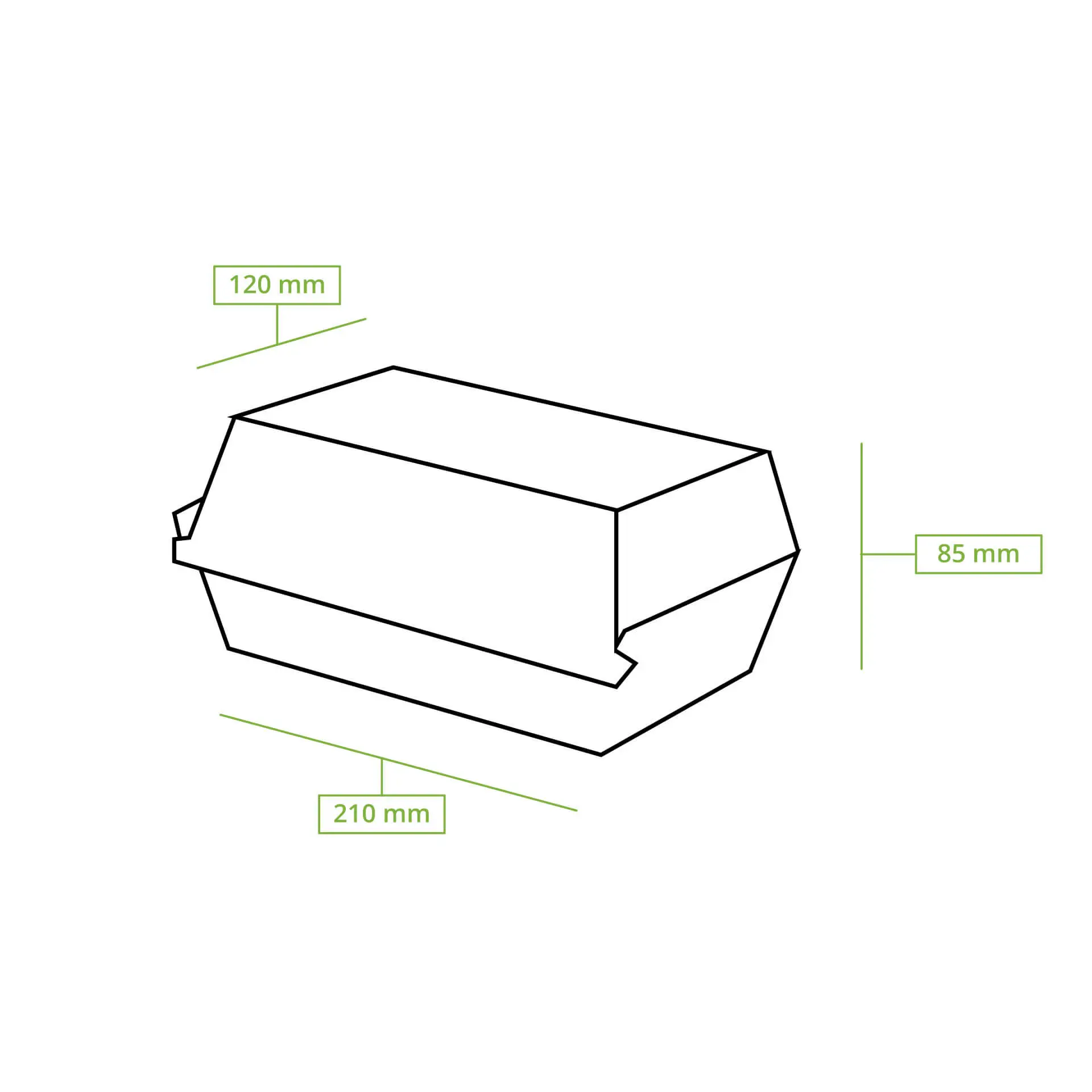 Takeaway-hinged lid boxes 21.4 x 11.4 x 8.5 cm, kraft board Takeaway-hinged lid boxes 21.4 x 11.4 x 8.5 cm, kraft board
