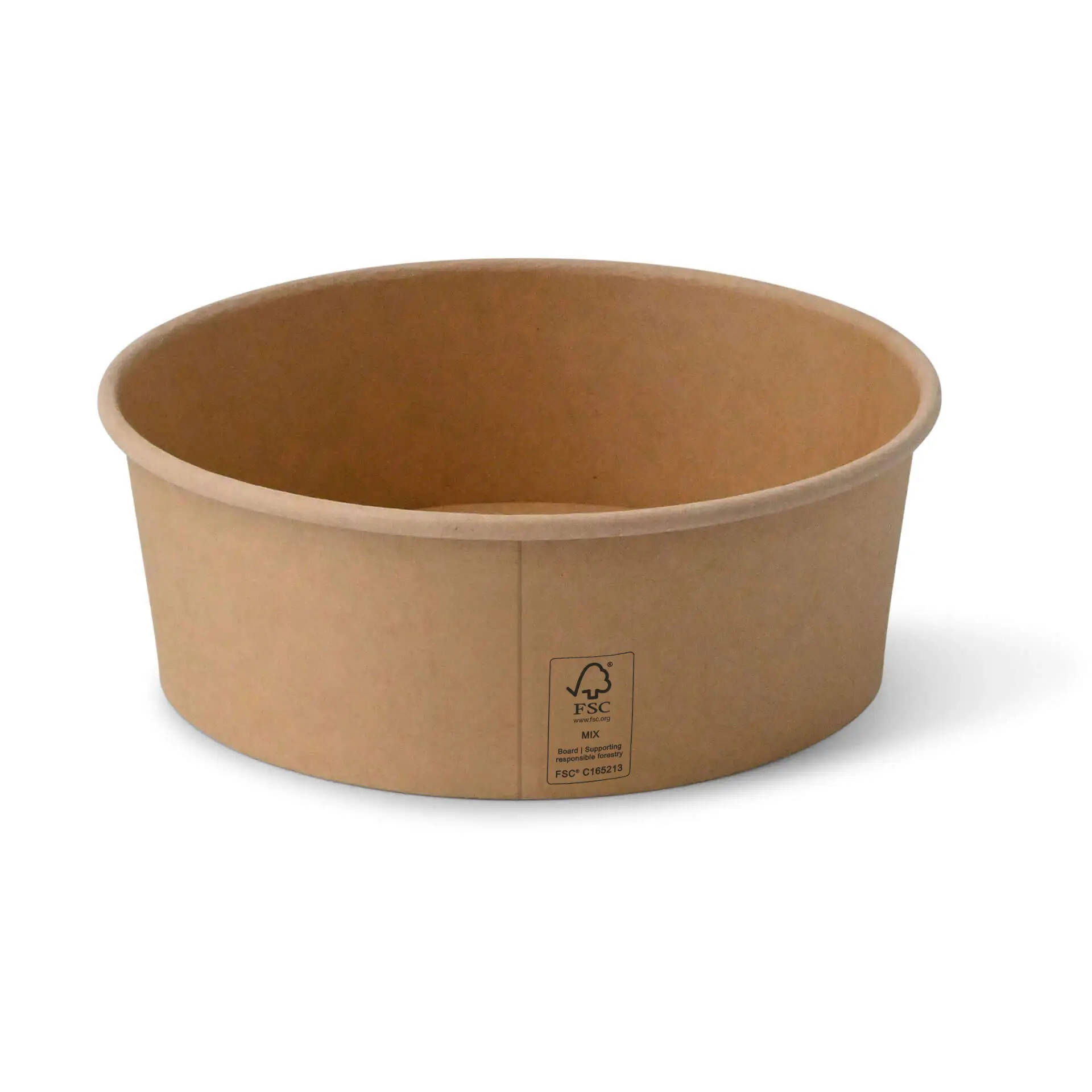 One brown paper bowl with a diameter of 185 mm and a capacity of 1000 ml, featuring a Climate Safe 360 logo.