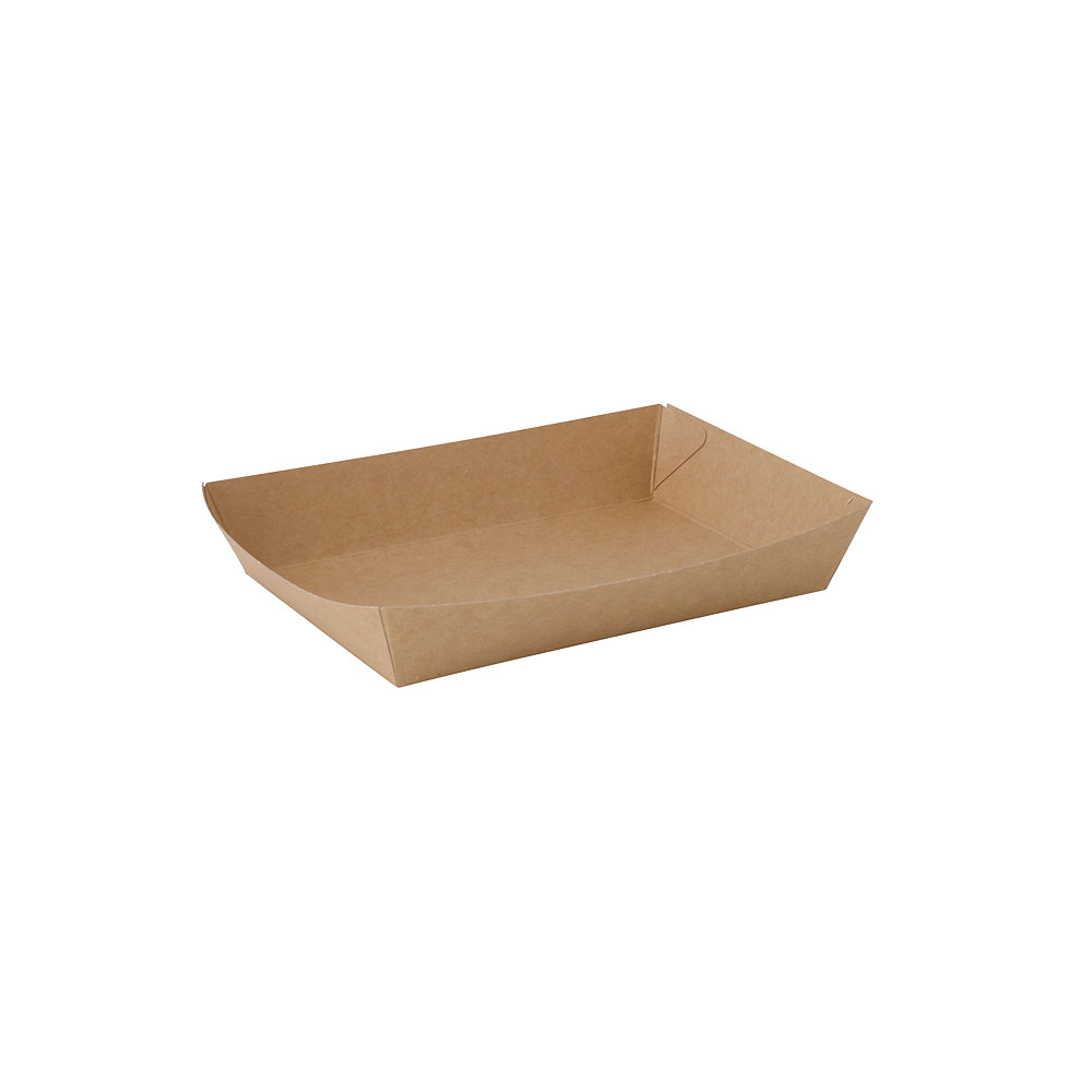 Karton-Schalen 750 ml, 22,5 x 16,5 x 3 cm, braun