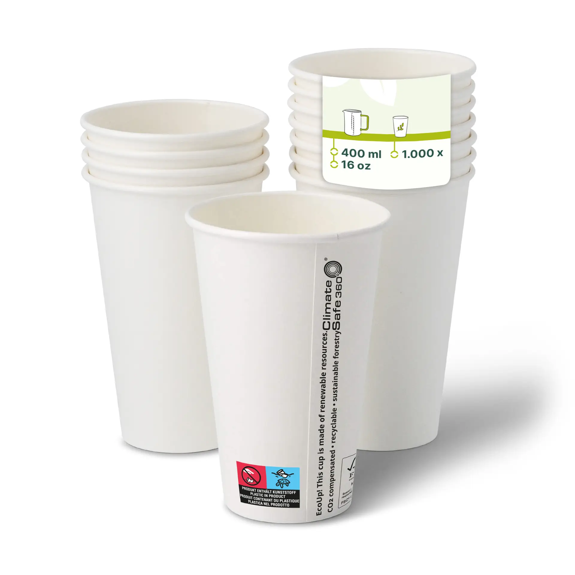 16 oz Paper cups (coated), Ø 90 mm, white con10018-01-0-pappbecher-beschichtet-400-ml-16-oz-90-mm-weiss