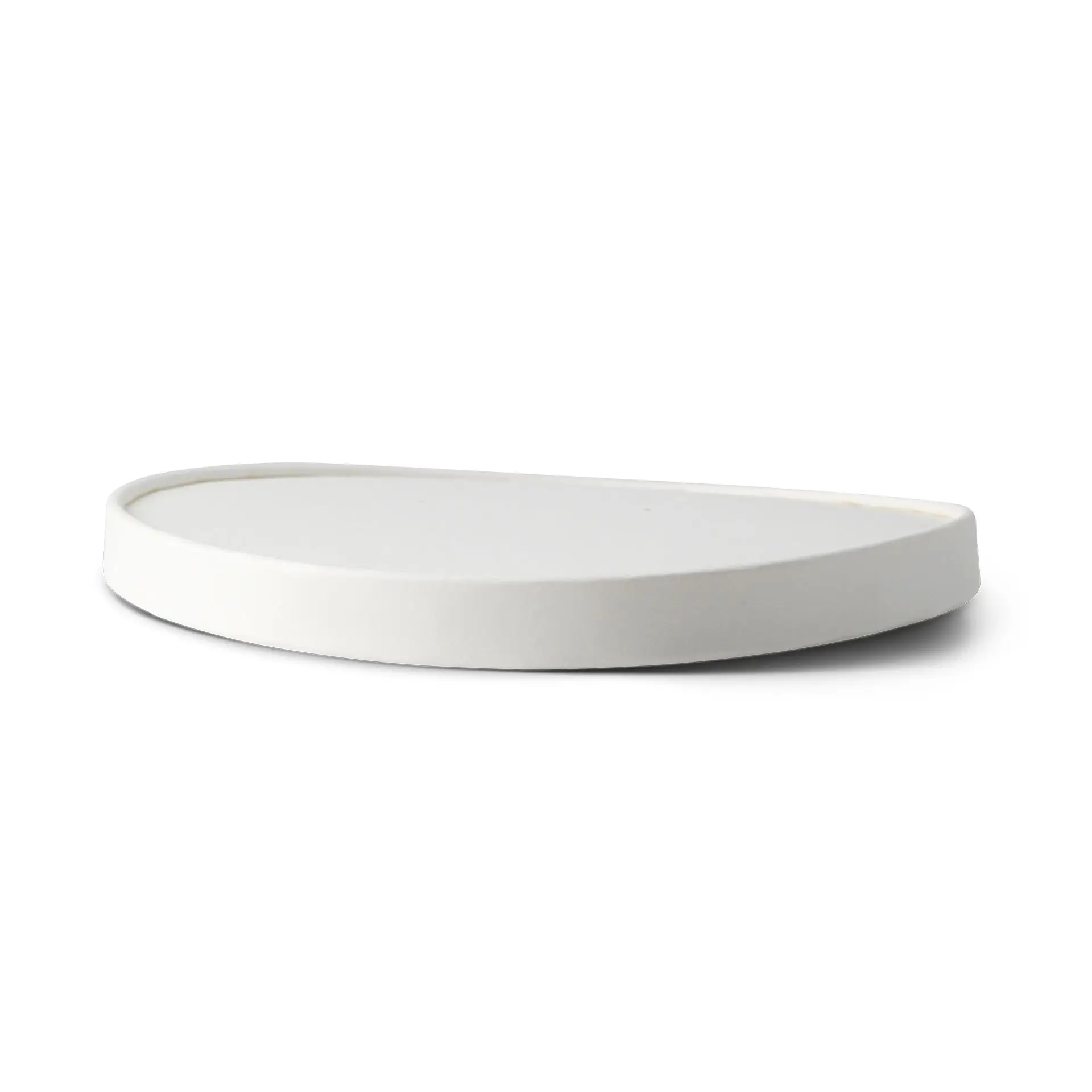Cardboard lid with membrane (coated) Ø 185 mm, white, round (for paper bowls)