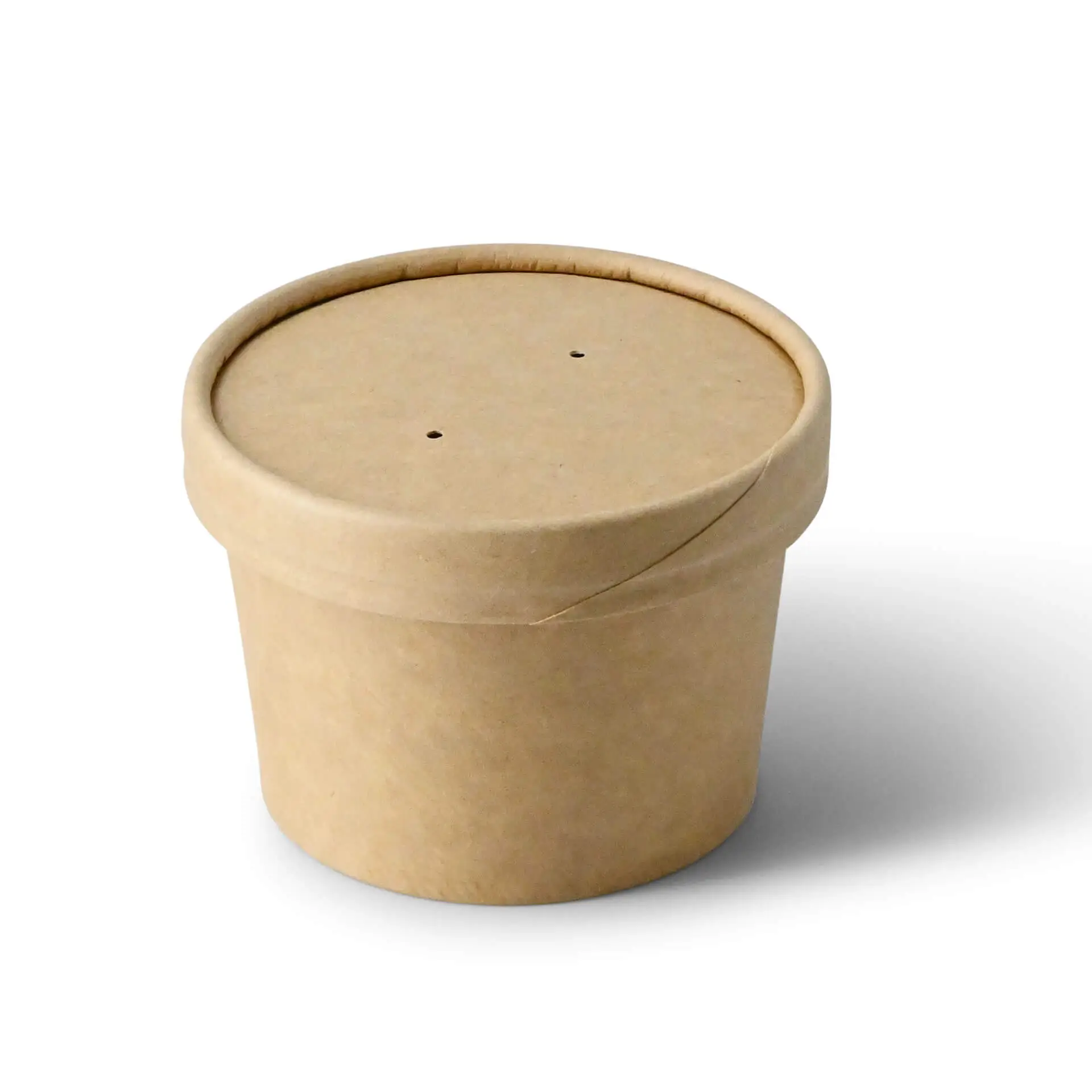 Cardboard-membrane lids (eco-friendly coating) Ø 90 mm, brown