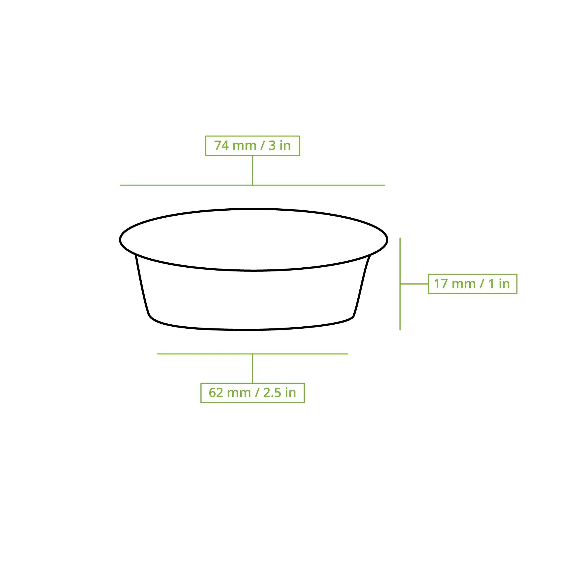 50 ml / 1.8 oz rPET sauce pots, Ø 75 mm, clear