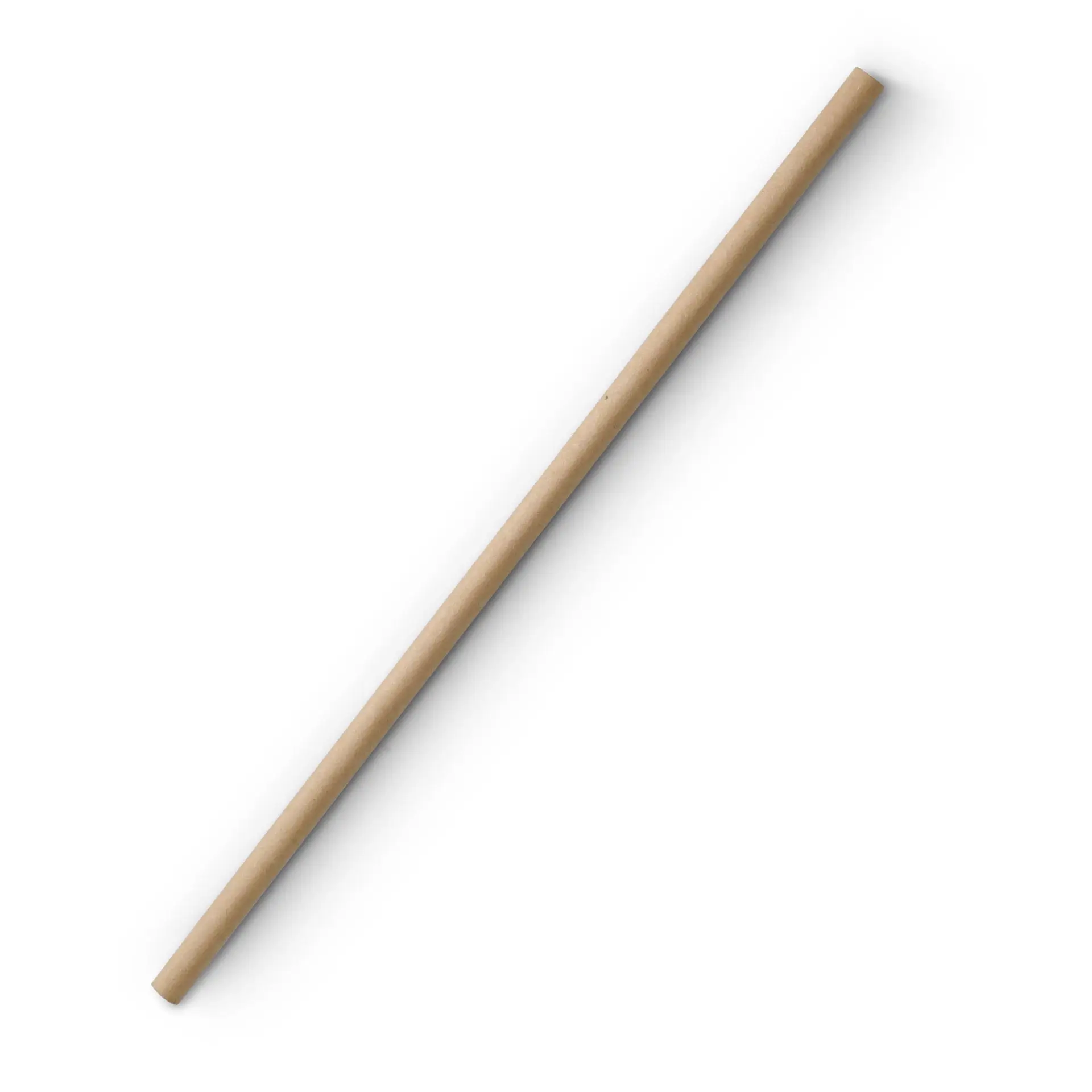 Drinking straw 20 cm, Ø 0,6 cm, brown, vertically rolled