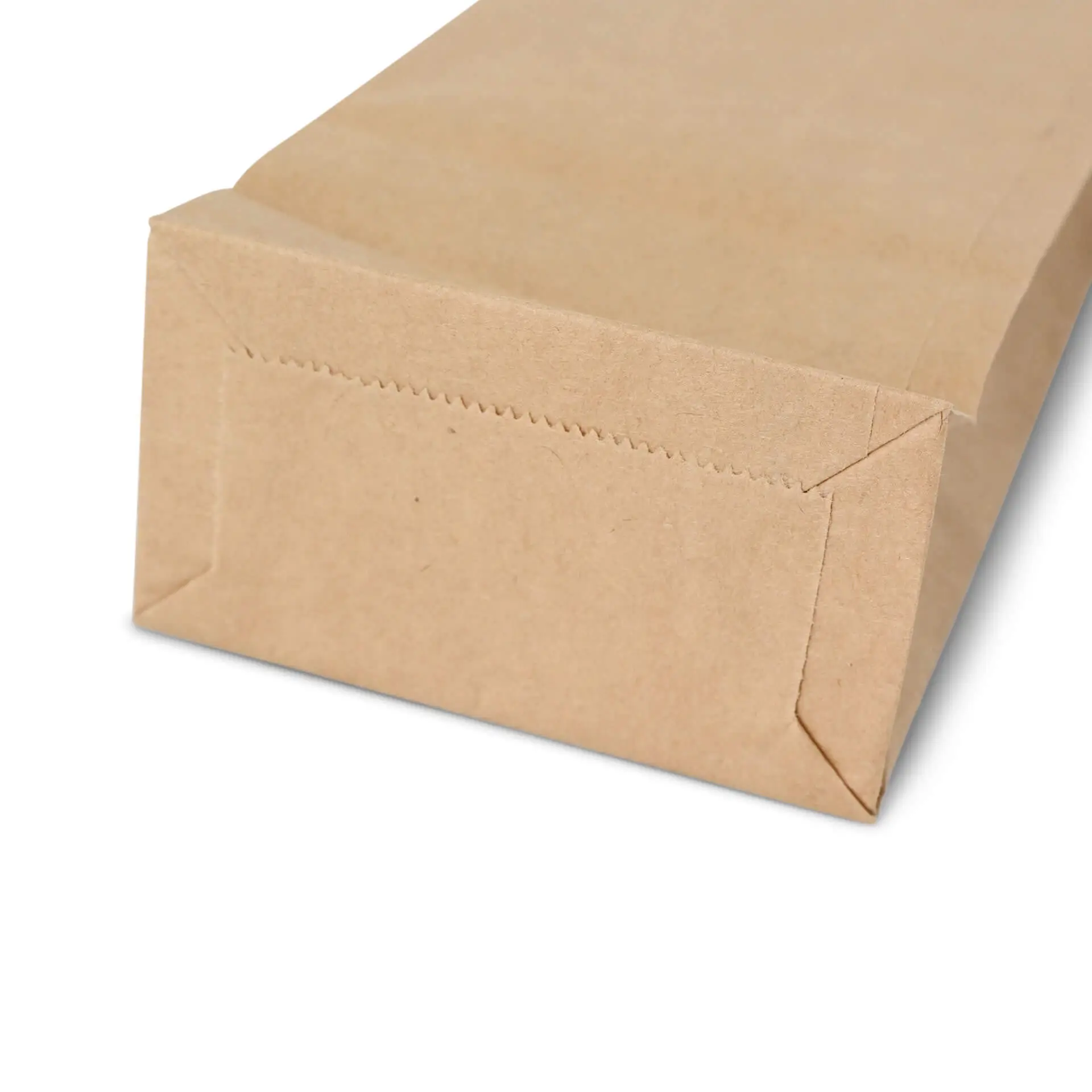 Block bottom bags with window XS, 7,5 x 4,5 x 24 cm, PP-foil, brown, tin tie, kraft paper