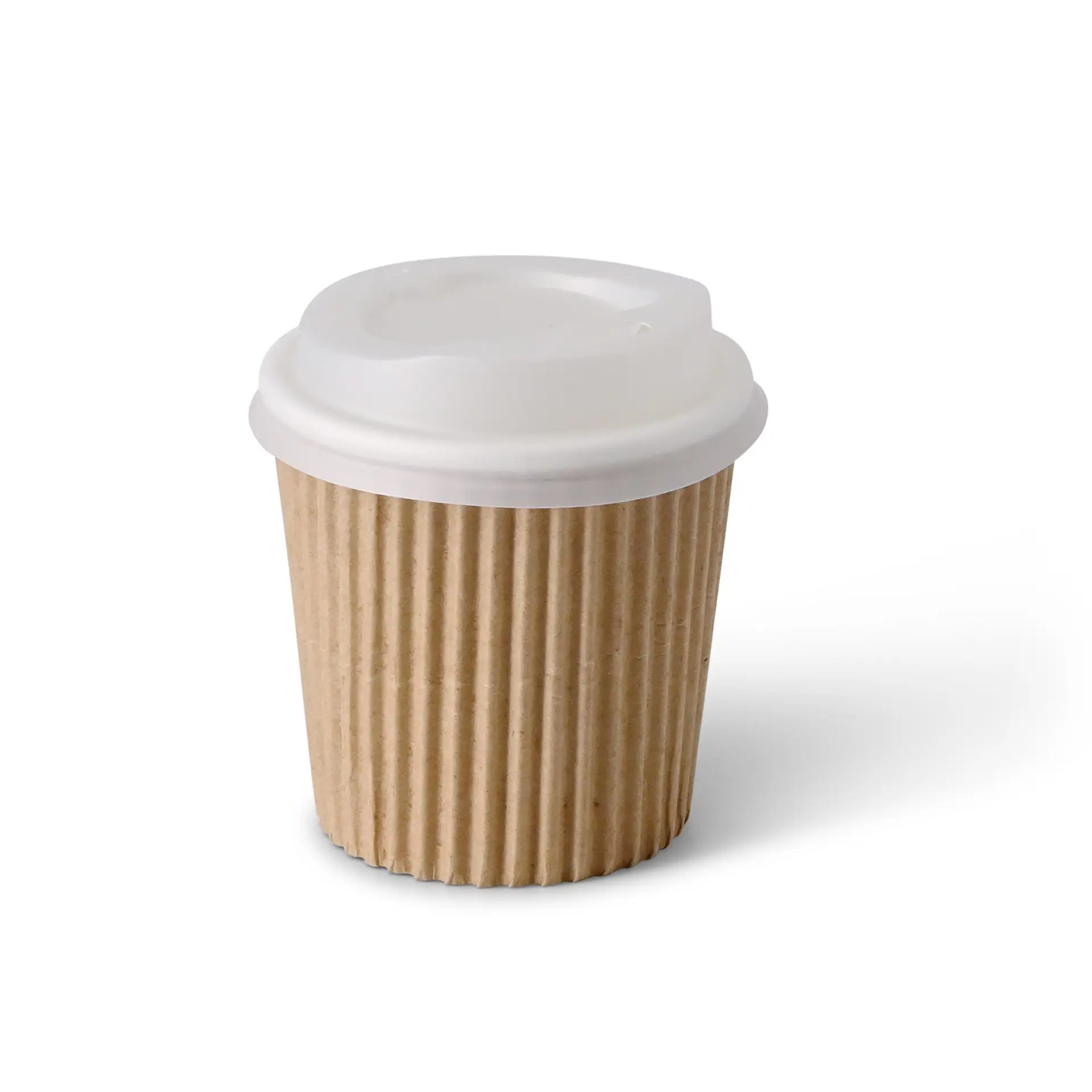 4 oz Takeaway coffee cups / Ripple cups, Ø 62 mm, kraft dhd04902-riffelbecher-coffee-to-go-becher-100-ml-4-oz-62-mm-braun-innen-weiss-5