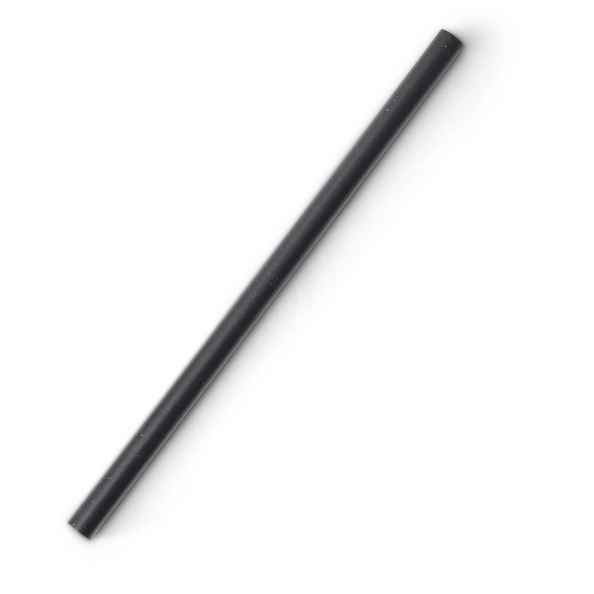 Cocktail straws 15 cm, Ø 0.7 cm, black, reusable