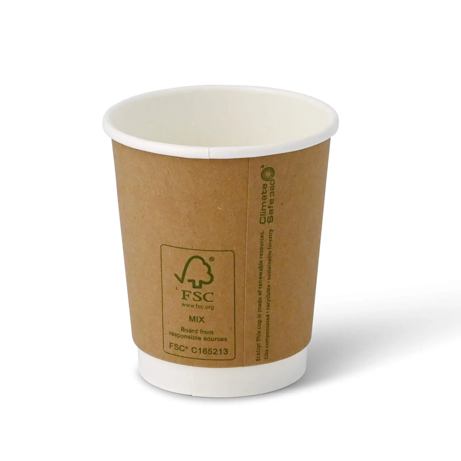 8 oz Takeaway coffee cups double wall, Ø 80 mm, kraft dhd048721-coffee-to-go-becher-aus-pappe-doppelwandig-200-ml-8-oz-80-mm-braun-2