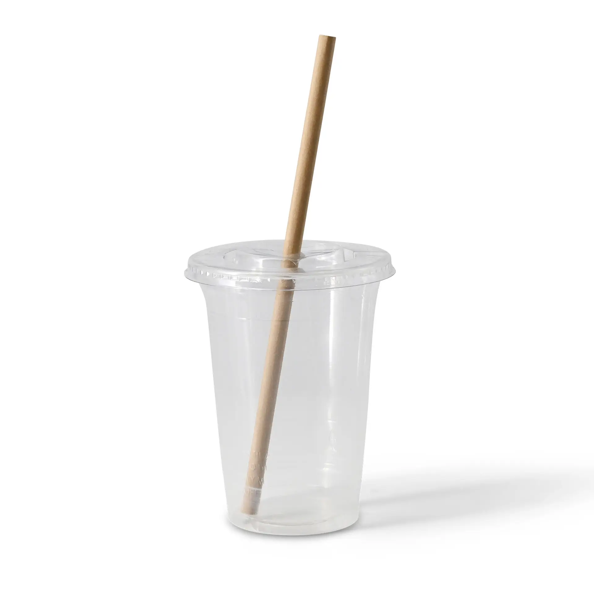 Jumbo drinking straw 23 cm, Ø 0,8 cm, brown, vertically rolled
