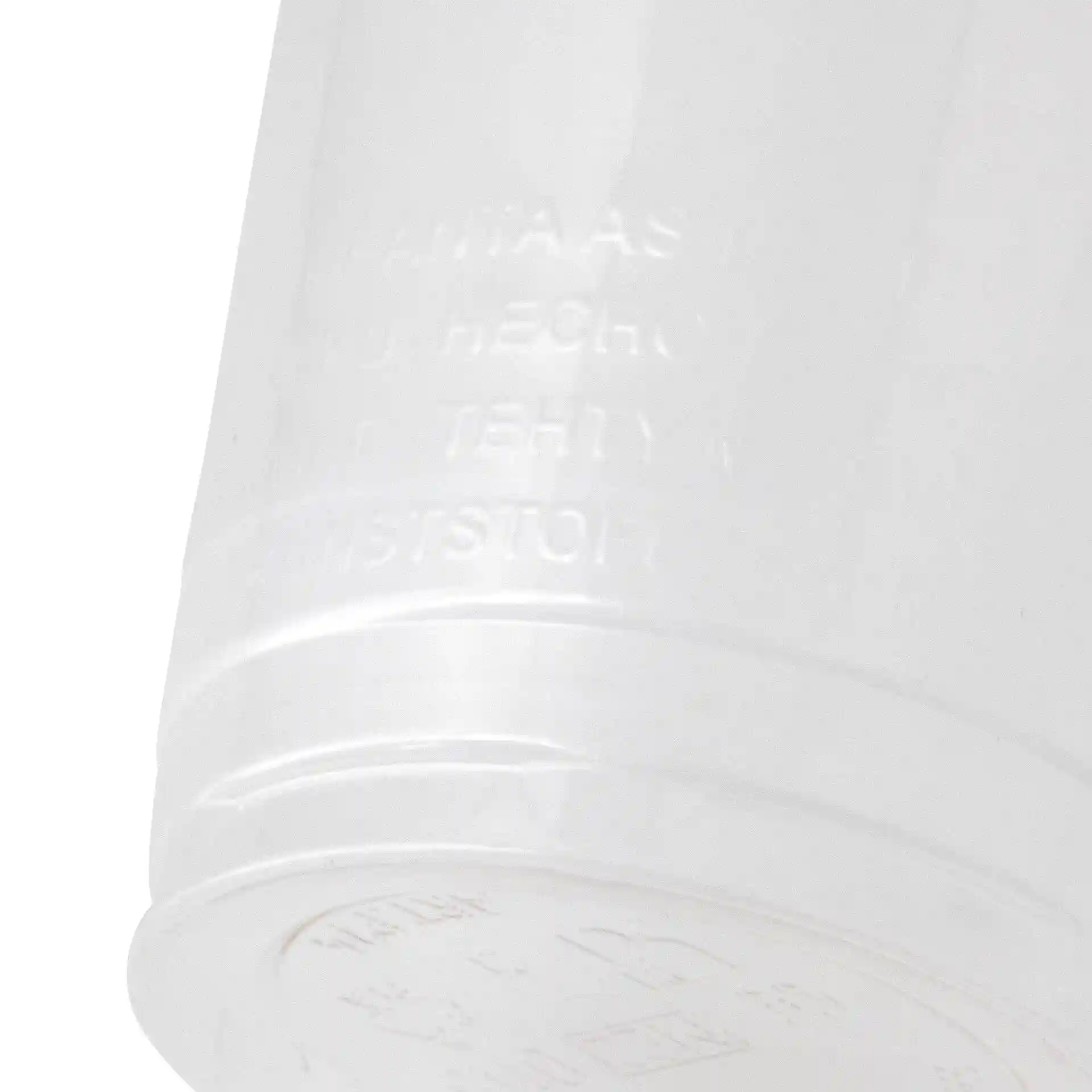 Clear 16 oz PLA cup with a height of 126 mm and a top diameter of 95 mm, showing embossed markings on the surface.