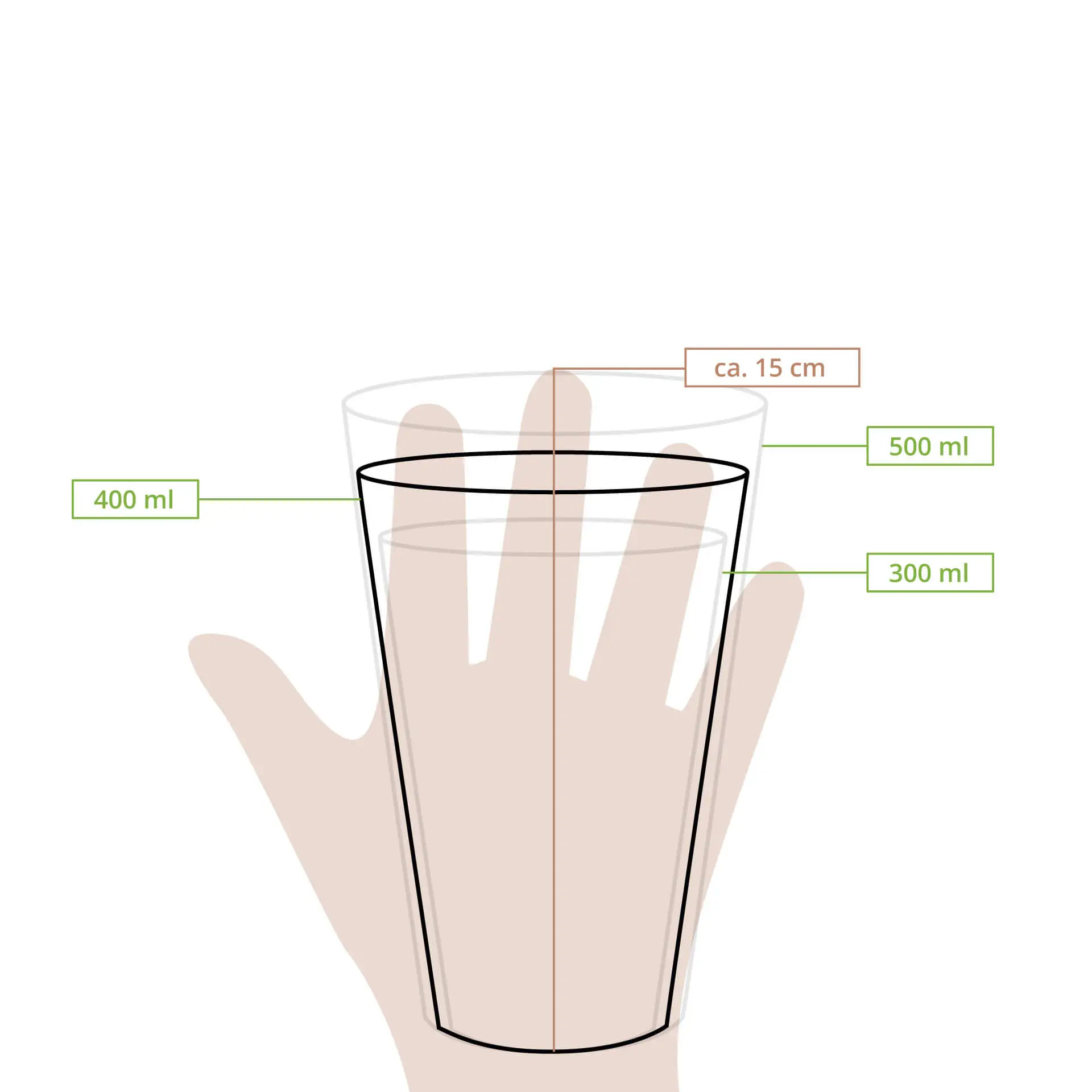 14 oz, Reusable cup, Ø 85 mm, PP, transparent