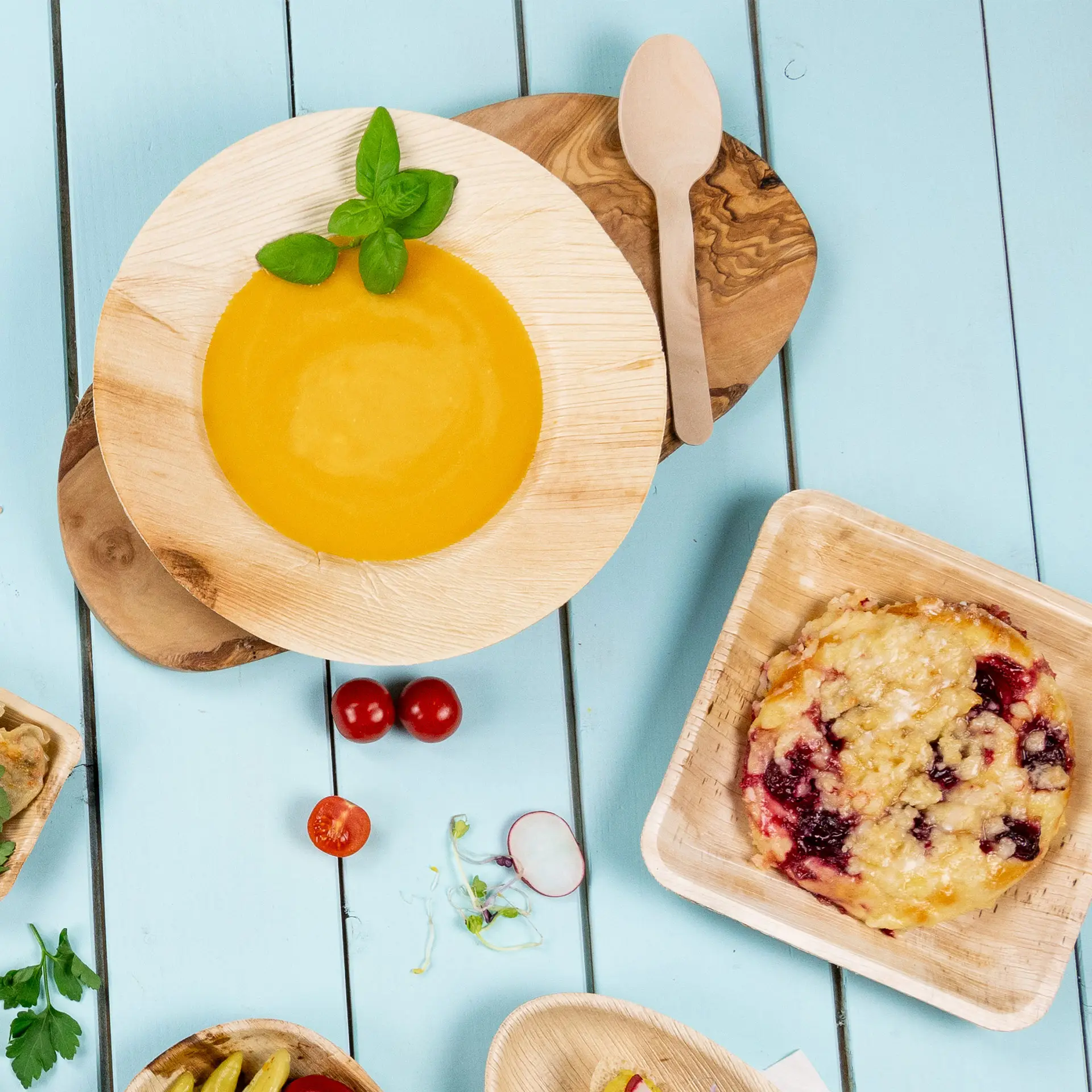 Palm leaf plates "Palmware®" Ø 23 cm, deep, round, with rim dtw05301-palmblatt-teller-palmware-23-cm-tief-rund-mit-rand-5