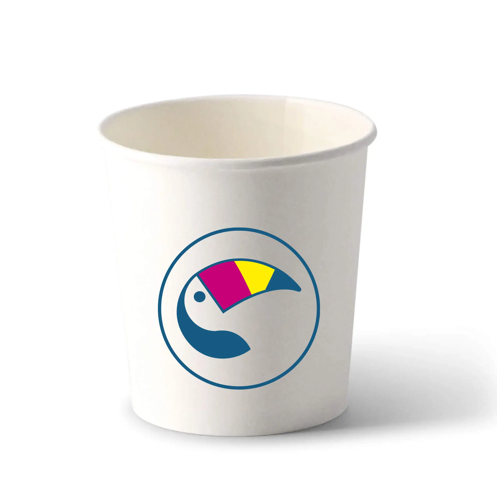 Soup cup to go printed, white, 400 ml, Ø 95 mm, PE-coated
