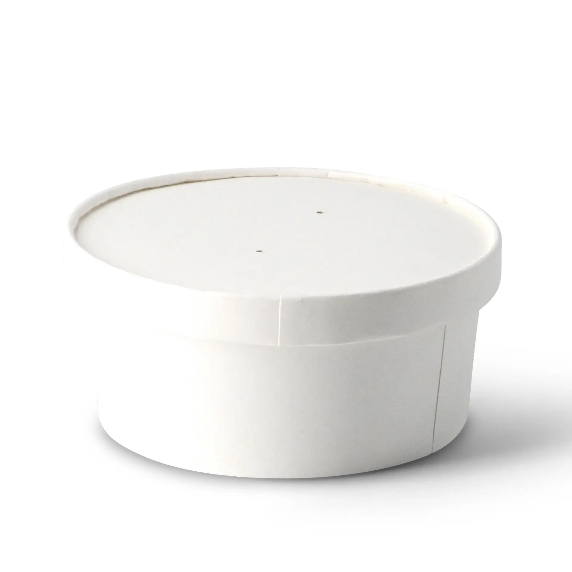 Cardboard lid with membrane (coated) Ø 150 mm, white, round (for paper bowls)