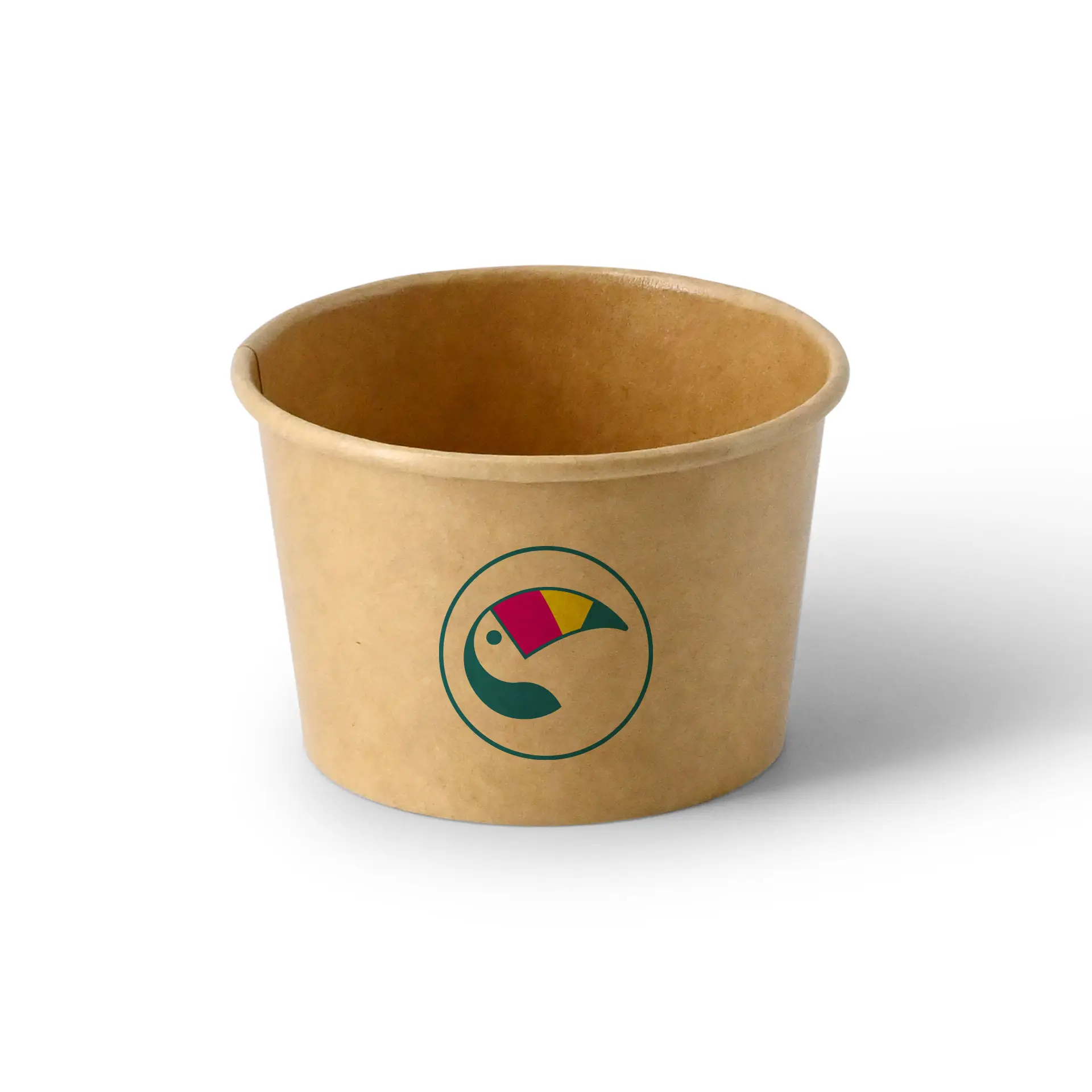 Custom printed ice cream cup, 125 ml / 5 oz, brown, PE-coated Custom printed ice cream cup, 125 ml / 5 oz, brown, PE-coated
