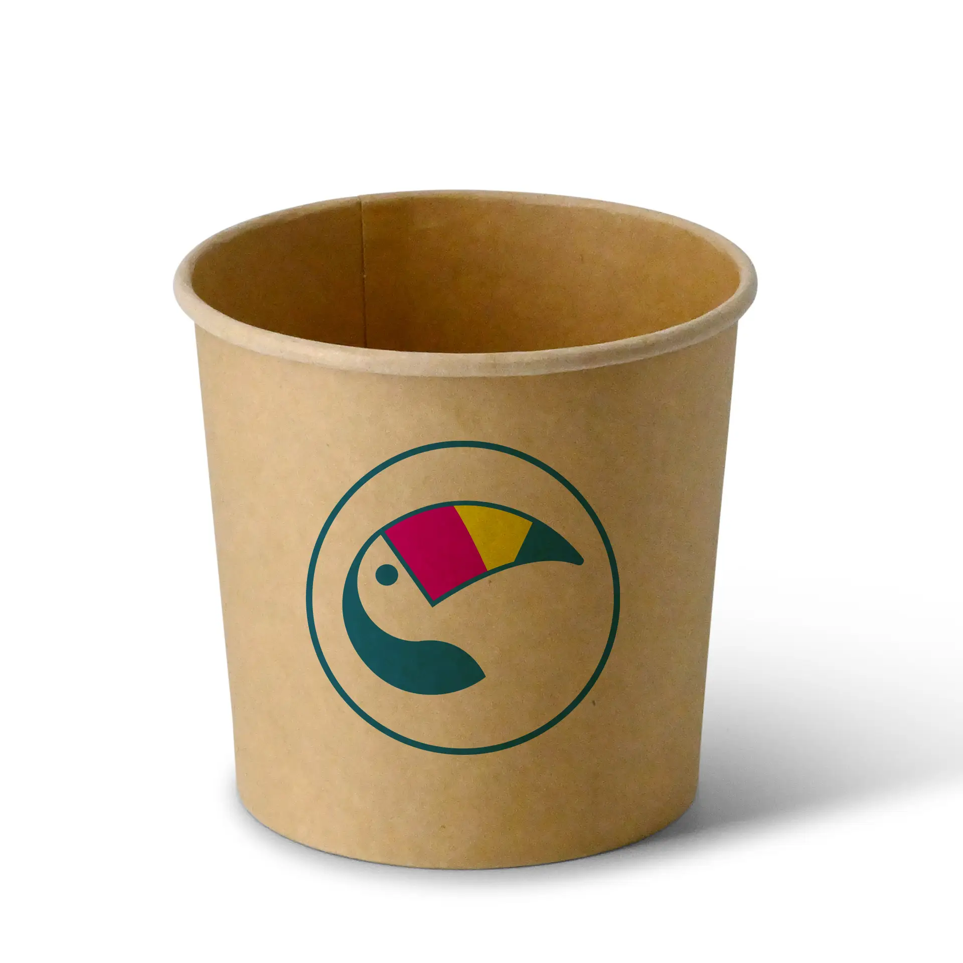 Soup cup to go printed, brown, 800 ml, Ø 115 mm, PE-coated Soup cup to go printed, brown, 800 ml, Ø 115 mm, PE-coated