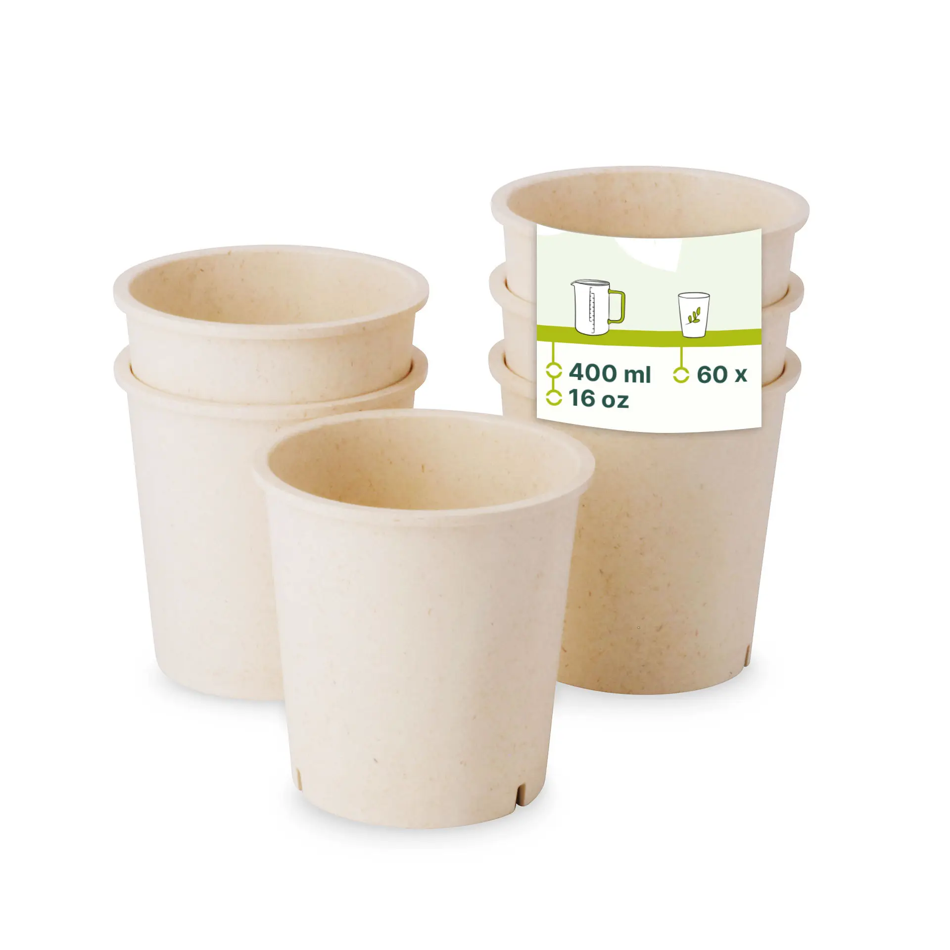 Reusable cups "merways Cup" 400 ml, Ø 95 mm, cashew / creamy white Reusable cups "merways Cup" 400 ml, Ø 95 mm, cashew / creamy white