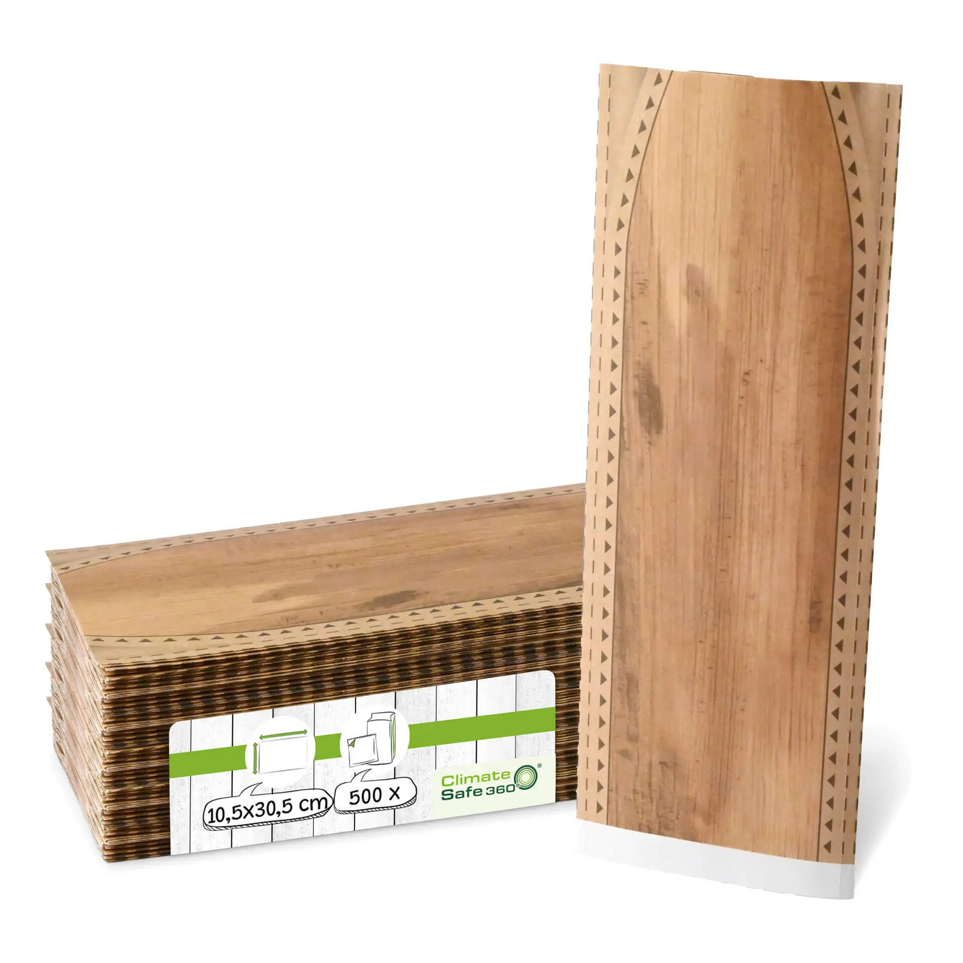 Wrap Bag, kraft, S 10.5 x 30.5 cm, prefolded