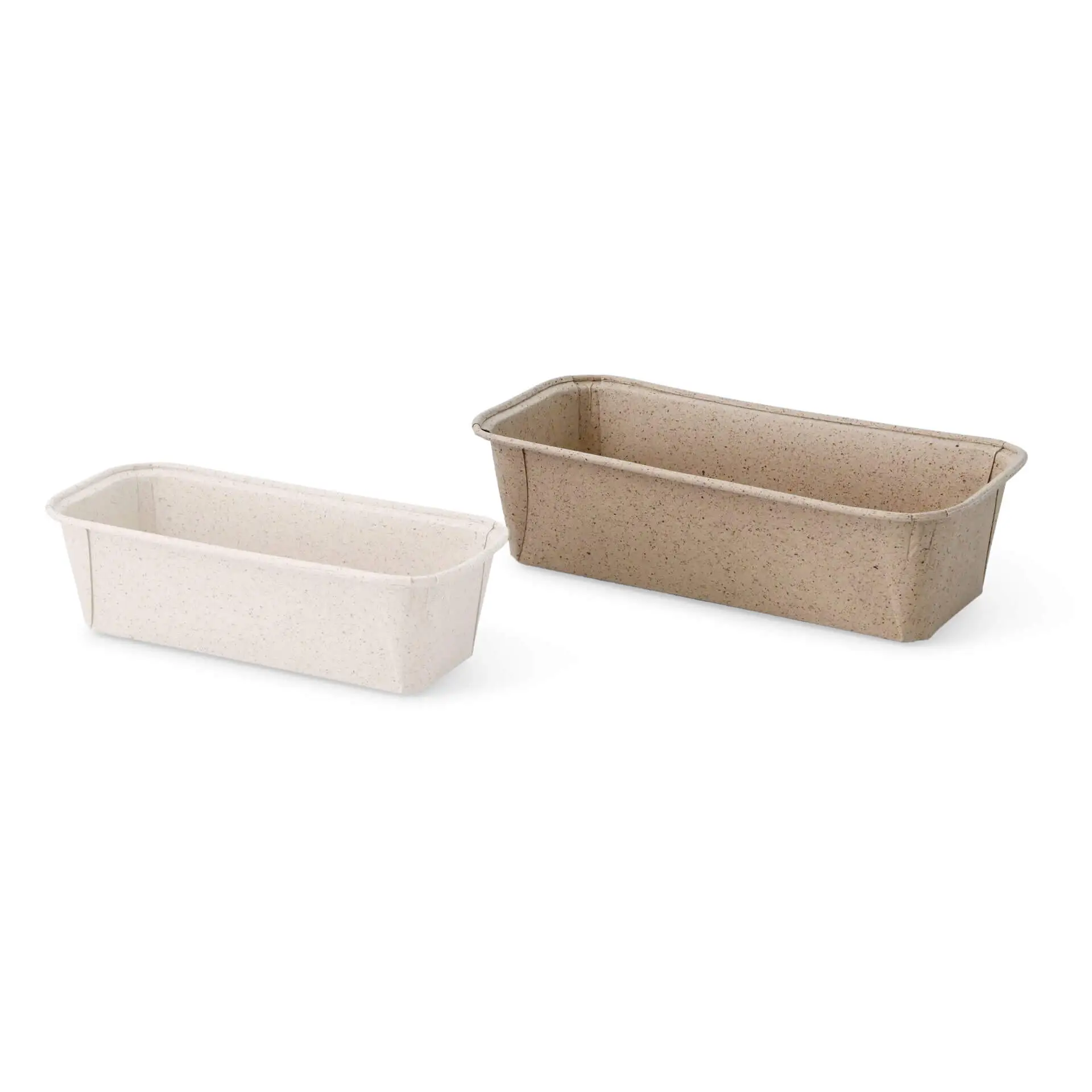 Baking moulds made from cocoa paper 20 × 7 × 6 cm, rectangular, brown