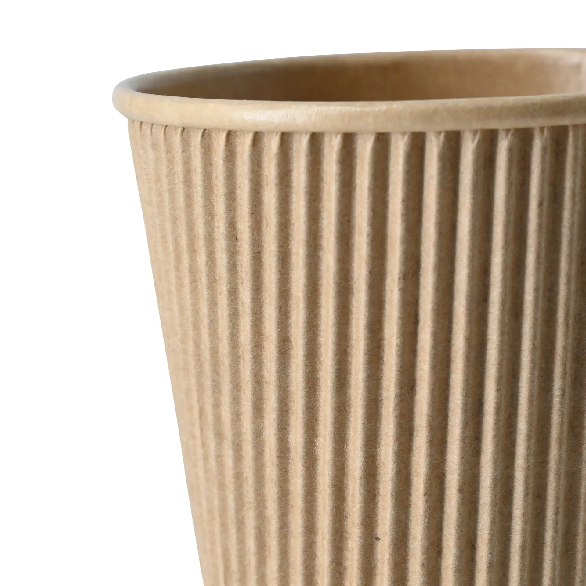 12 oz Takeaway coffee cups / Ripple cups, Ø 90 mm, kraft