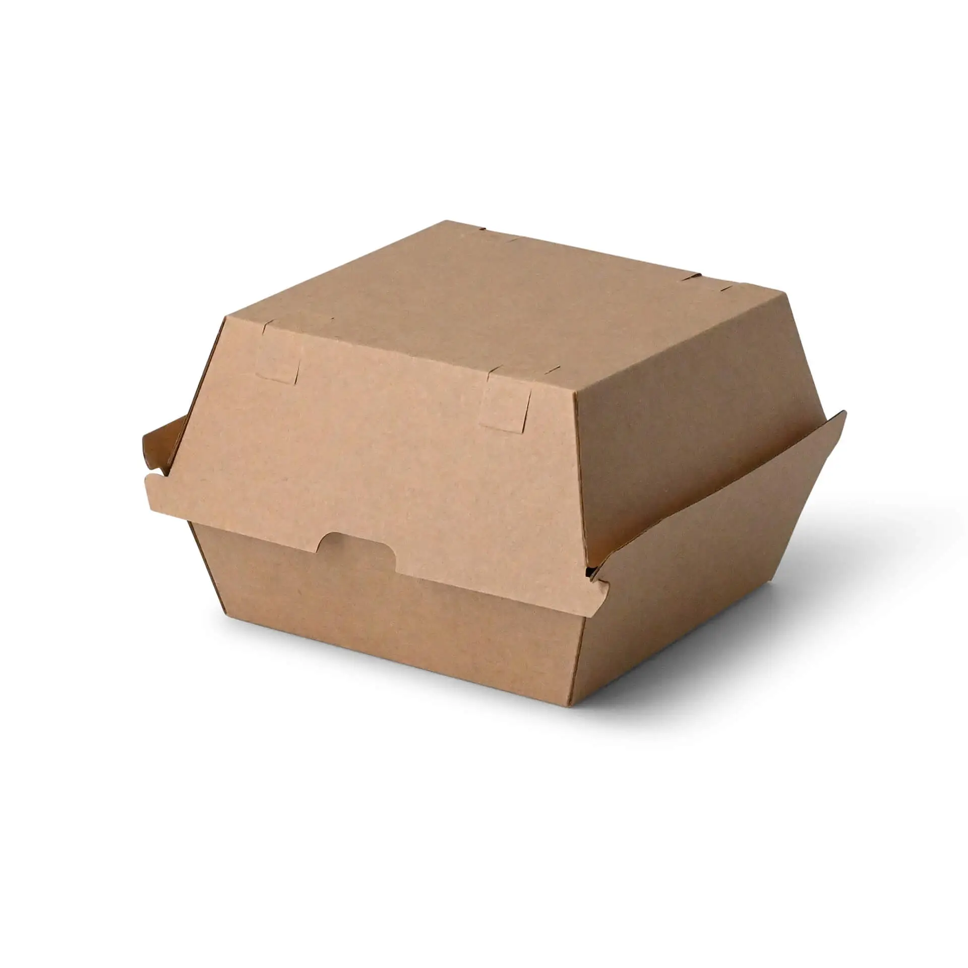 Takeaway-burger boxes 16.8 x 15.8 x 9.8 cm, kraft board