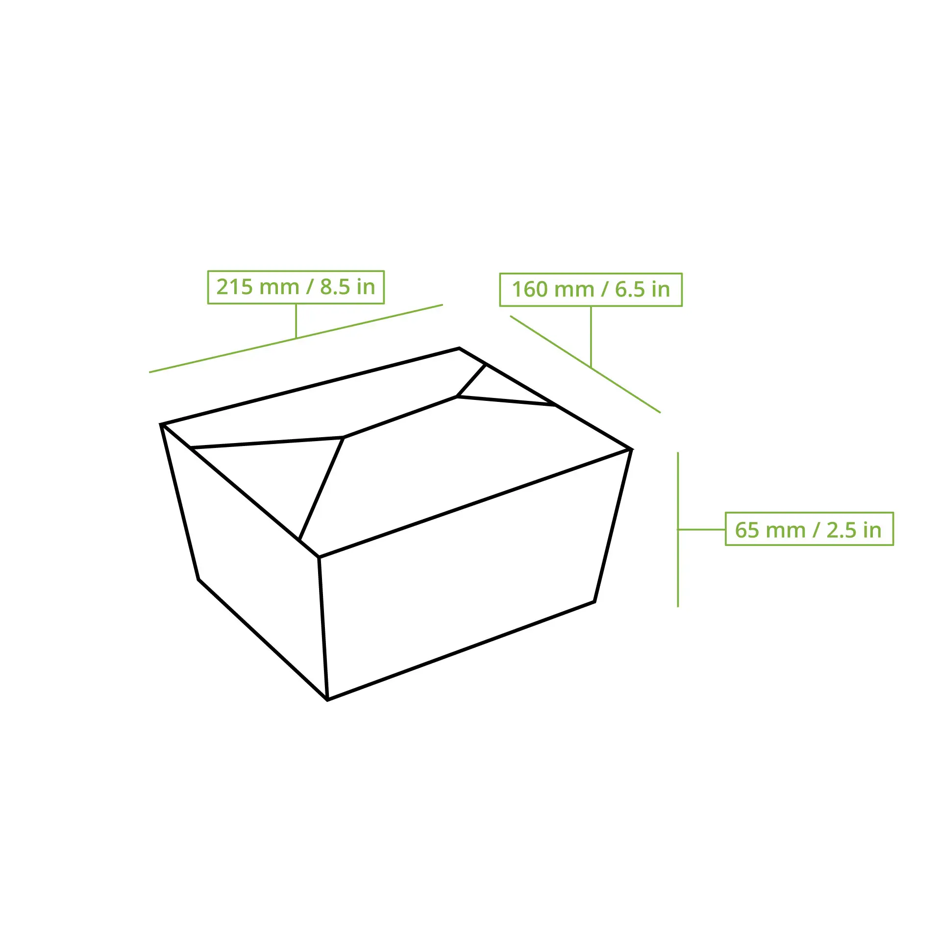 Takeaway Containers 1500 ml, brown