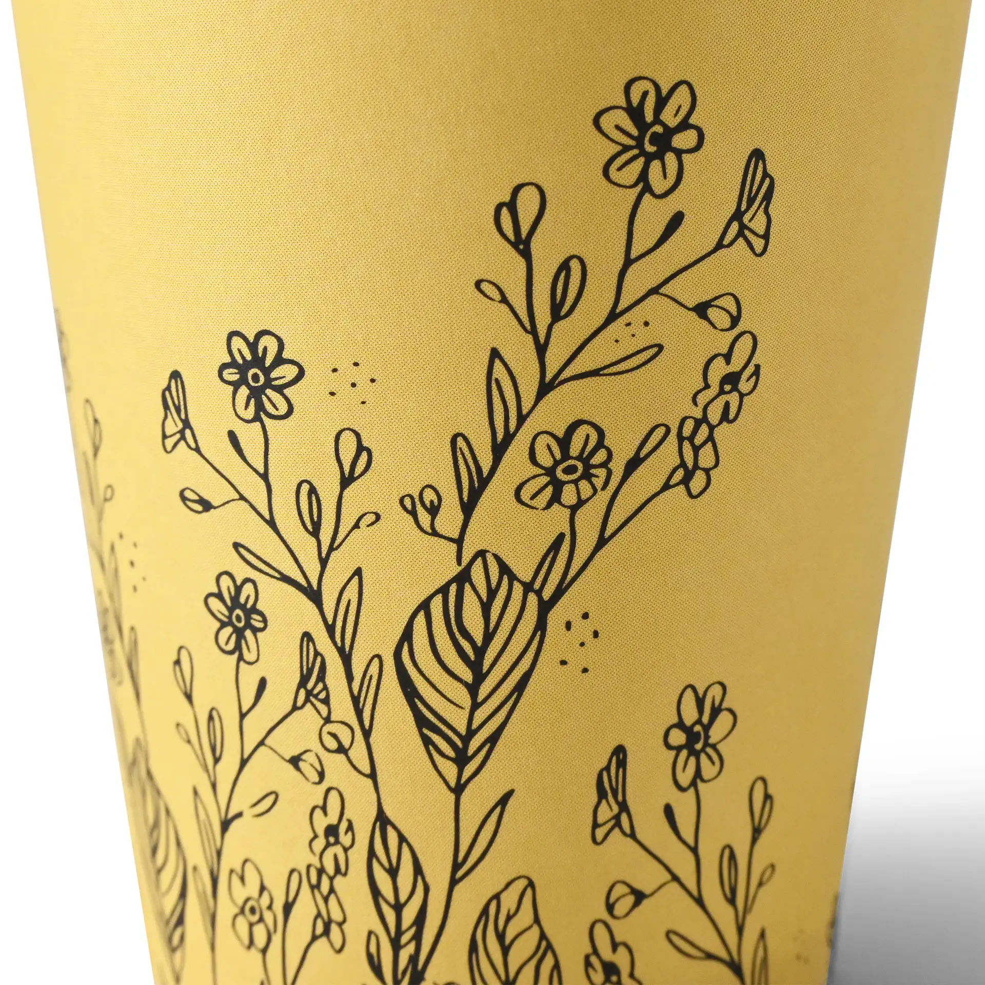 8 oz Paper cups spring 'Flowers' single wall, Ø 80 mm, yellow dhd041101-pappbecher-fruehling-blumen-200-ml-8-oz-80-mm-gelb-4