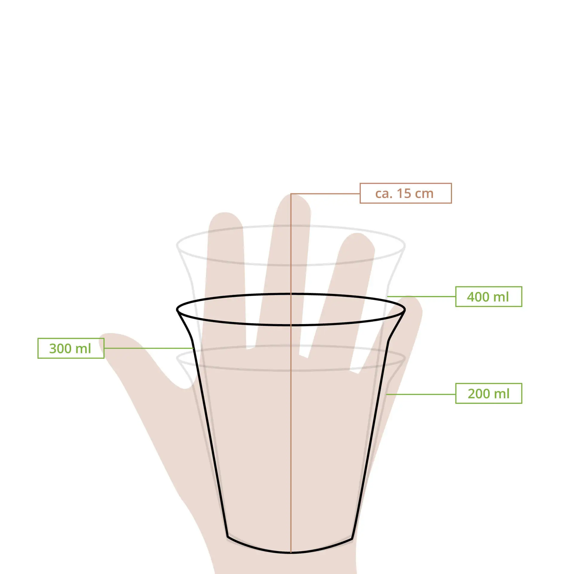 12 oz PLA Smoothie Cups, Ø 96 mm